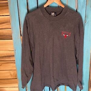 Vintage 90s Lee Sport Chicago Bulls embroidered long sleeve t large gray USA
